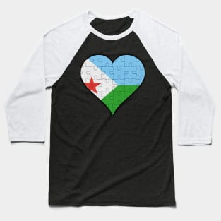 Djiboutian Jigsaw Puzzle Heart Design - Gift for Djiboutian With Djibouti Roots Baseball T-Shirt